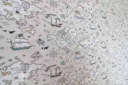 Apartamento para alugar com 56m², 2 quartos e 1 vagaQuarto 1 - detalhe papel de parede