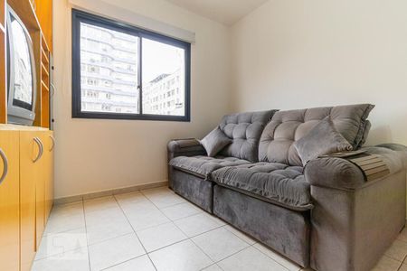 Sala - Sofá-Retrátil de apartamento à venda com 1 quarto, 39m² em Vila Buarque, São Paulo