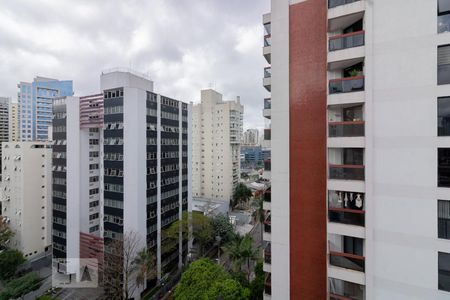 Vista Varanda da Sala de apartamento para alugar com 2 quartos, 52m² em Vila Nova Conceição, São Paulo