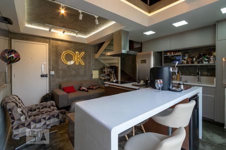 Sala/Cozinha de apartamento para alugar com 1 quarto, 50m² em Vila Andrade, São Paulo