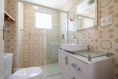 Banheiro de apartamento à venda com 1 quarto, 46m² em Campo Belo, São Paulo