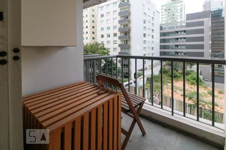 Varanda de apartamento à venda com 1 quarto, 45m² em Jardim Paulista, São Paulo