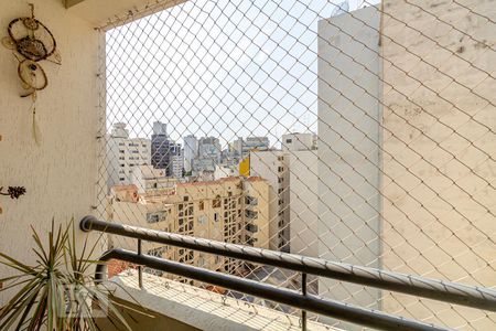 Varanda da Sala de apartamento para alugar com 1 quarto, 45m² em Vila Buarque, São Paulo