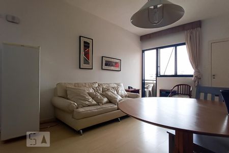 Sala e cozinha de apartamento à venda com 1 quarto, 60m² em Alphaville Industrial, Barueri
