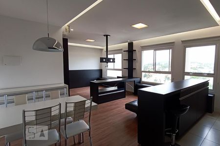 Sala, quarto, cozinha e área de serviço de apartamento para alugar com 1 quarto, 43m² em Melville Empresarial Ii, Barueri