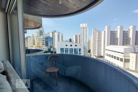 Varanda da sala de apartamento para alugar com 1 quarto, 36m² em Liberdade, São Paulo