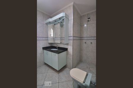 Banheiro da Suíte de apartamento à venda com 3 quartos, 91m² em Vila Humaitá, Santo André