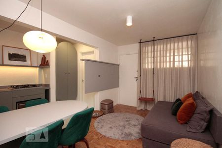Sala de Apartamento com 1 quarto, 51m² Santa Cecília
