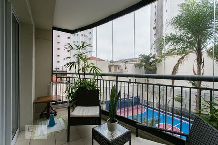 Varanda da Sala de apartamento à venda com 4 quartos, 121m² em Vila Regente Feijó, São Paulo