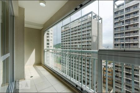 Varanda de kitnet/studio para alugar com 1 quarto, 50m² em Vila Matias, Santos