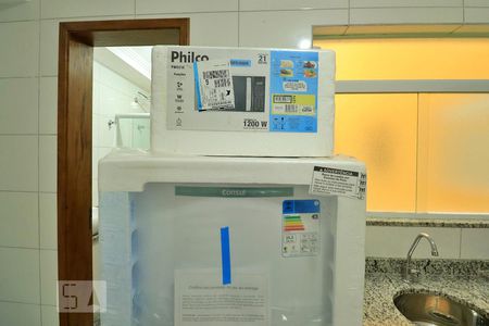 detalhe da cozinha de kitnet/studio para alugar com 1 quarto, 15m² em Vila Sao Pedro, Santo André