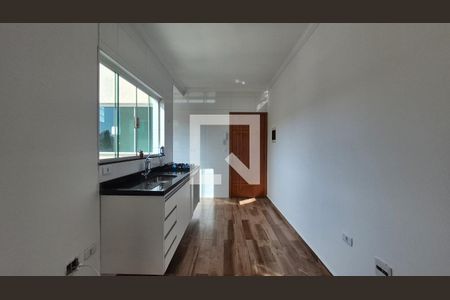Sala /cozinha de apartamento para alugar com 2 quartos, 76m² em Vila Scarpelli, Santo André