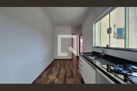 Sala /cozinha de apartamento para alugar com 2 quartos, 76m² em Vila Scarpelli, Santo André