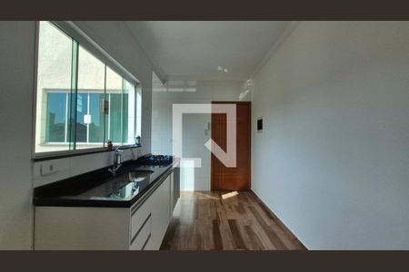 Sala /cozinha de apartamento para alugar com 2 quartos, 76m² em Vila Scarpelli, Santo André