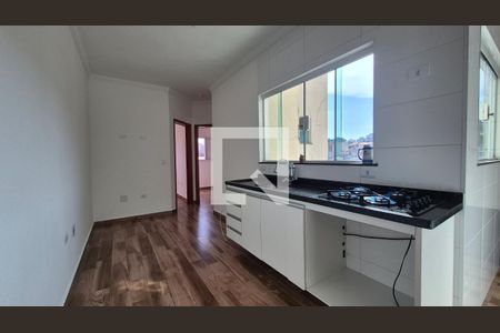 Sala /cozinha de apartamento para alugar com 2 quartos, 76m² em Vila Scarpelli, Santo André