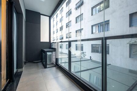 Studio - Varanda de kitnet/studio para alugar com 1 quarto, 34m² em Pinheiros, São Paulo
