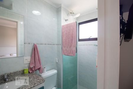 Banheiro da Suíte de apartamento à venda com 3 quartos, 70m² em Vila Euclides, São Bernardo do Campo