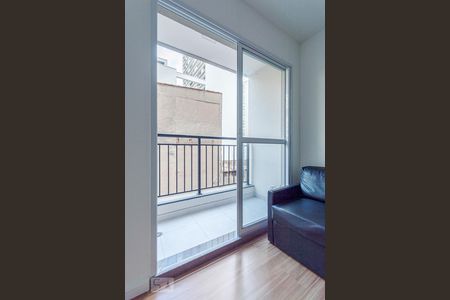 Varanda da Sala de apartamento à venda com 1 quarto, 28m² em República, São Paulo