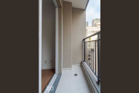 Varanda da Sala de apartamento à venda com 1 quarto, 28m² em República, São Paulo