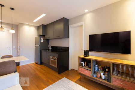 Sala/Cozinha de apartamento para alugar com 1 quarto, 39m² em Campos Elíseos, São Paulo