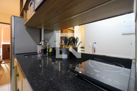 Cozinha de kitnet/studio para alugar com 1 quarto, 25m² em Cerqueira César, São Paulo