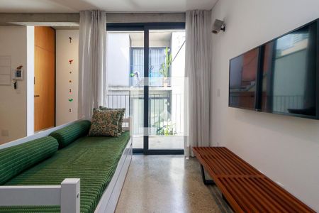 Sala de apartamento para alugar com 1 quarto, 36m² em Brooklin Paulista, São Paulo