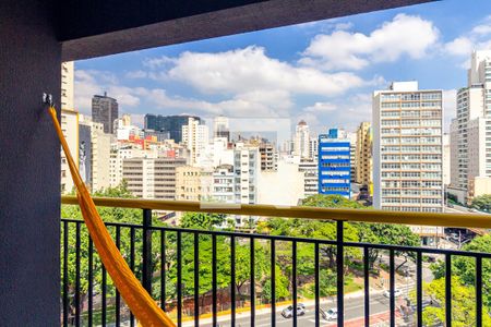 Varanda da Sala de apartamento à venda com 1 quarto, 35m² em Campos Elíseos, São Paulo