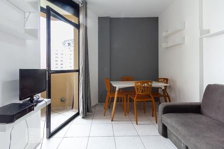 Sala/Cozinha de apartamento para alugar com 1 quarto, 37m² em Indianópolis, São Paulo