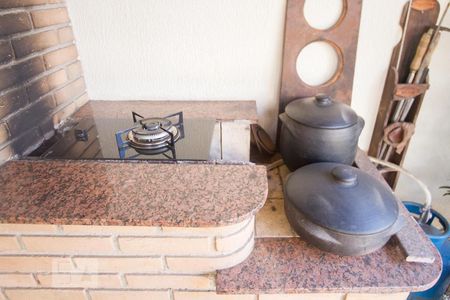 Casa à venda com 410m², 3 quartos e 6 vagasDetalhe Cozinha Caipira