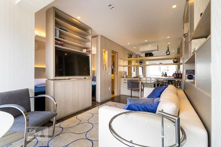 Sala de apartamento à venda com 1 quarto, 50m² em Cambuí, Campinas