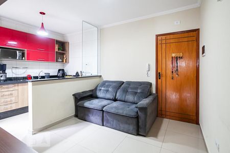 Sala de apartamento para alugar com 1 quarto, 55m² em Vila Aquilino, Santo André