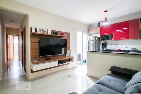 Sala de apartamento para alugar com 1 quarto, 55m² em Vila Aquilino, Santo André
