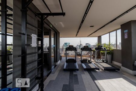 Studio para alugar com 24m², 1 quarto e sem vaga Studio para alugar com 24m², 1 quarto e sem vagaÁrea comum - Academia