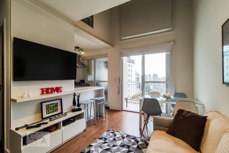 Sala de apartamento para alugar com 1 quarto, 50m² em Vila Andrade, São Paulo