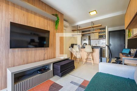 Sala/Cozinha de apartamento à venda com 1 quarto, 50m² em Jardim das Bandeiras, São Paulo