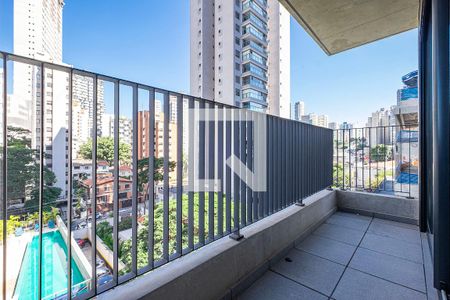 Sala/Cozinha - Varanda de apartamento à venda com 1 quarto, 50m² em Jardim das Bandeiras, São Paulo