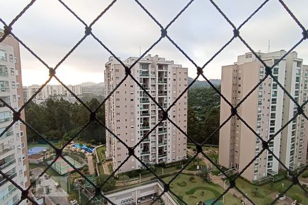 Vista varanda da sala de apartamento à venda com 3 quartos, 136m² em Alphaville, Santana de Parnaíba