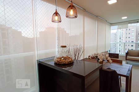 Varanda da sala de apartamento à venda com 3 quartos, 136m² em Alphaville, Santana de Parnaíba