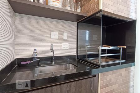 Detalhe varanda - Churrasqueira de apartamento à venda com 3 quartos, 136m² em Alphaville, Santana de Parnaíba