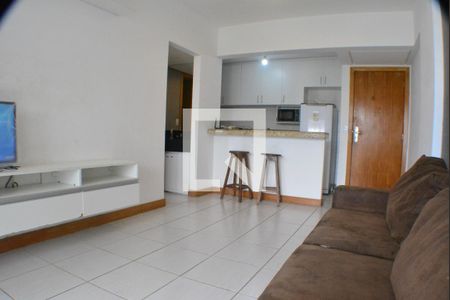Área com varanda e vista para o mar de apartamento para alugar com 1 quarto, 60m² em Armação, Salvador
