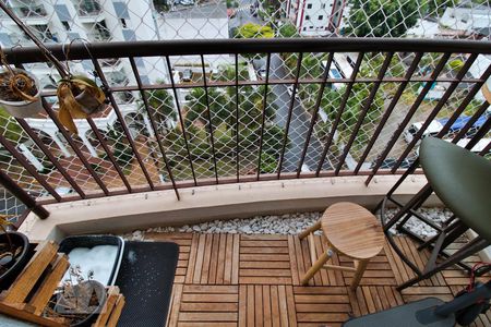 Varanda da Sala de apartamento para alugar com 1 quarto, 35m² em Vila Andrade, São Paulo