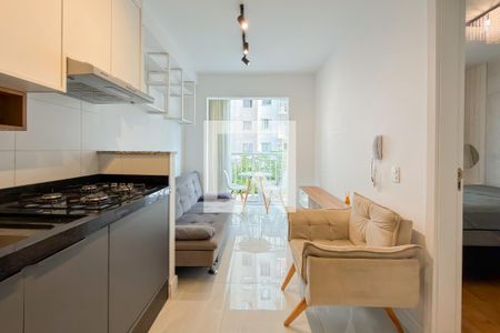 Sala/Cozinha de apartamento para alugar com 1 quarto, 30m² em Cambuci, São Paulo