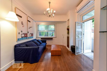 Sala de apartamento para alugar com 1 quarto, 86m² em Leblon, Rio de Janeiro