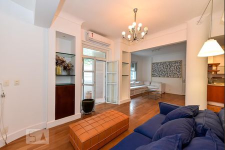 Sala de apartamento para alugar com 1 quarto, 86m² em Leblon, Rio de Janeiro