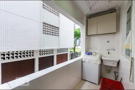 Área de serviço de apartamento para alugar com 2 quartos, 96m² em Embaré, Santos