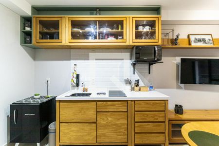 Cozinha de kitnet/studio à venda com 1 quarto, 26m² em Centro, São Paulo