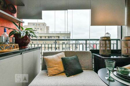 Varanda de kitnet/studio para alugar com 1 quarto, 23m² em Consolação, São Paulo
