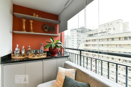 Varanda de kitnet/studio para alugar com 1 quarto, 23m² em Consolação, São Paulo