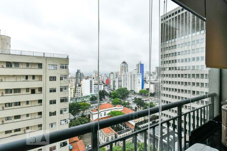 Varanda - Vista de kitnet/studio para alugar com 1 quarto, 23m² em Consolação, São Paulo