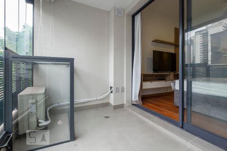 Studio - Varanda de kitnet/studio para alugar com 1 quarto, 25m² em Cerqueira César, São Paulo